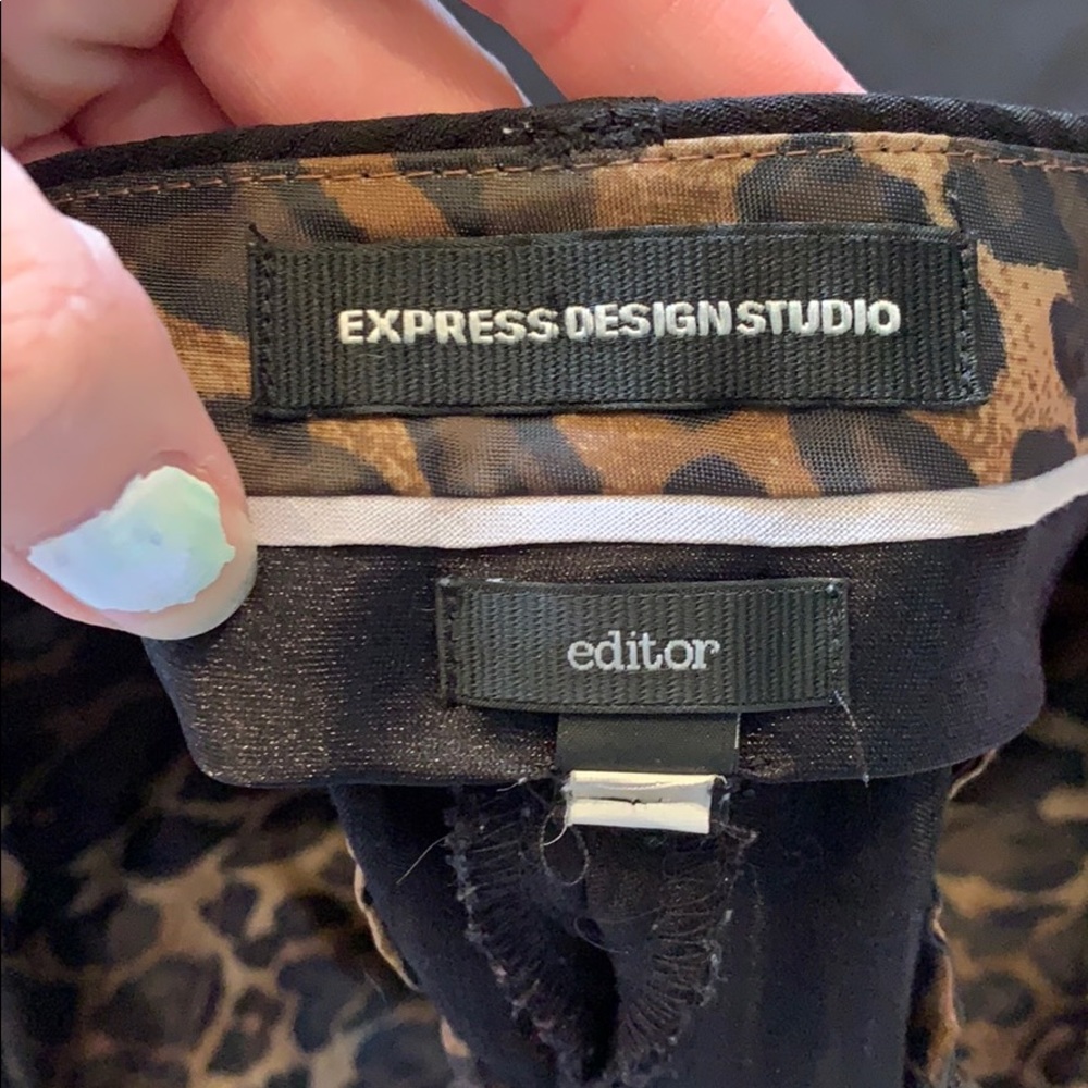 Express Pinstriped Editor Pants - image 2